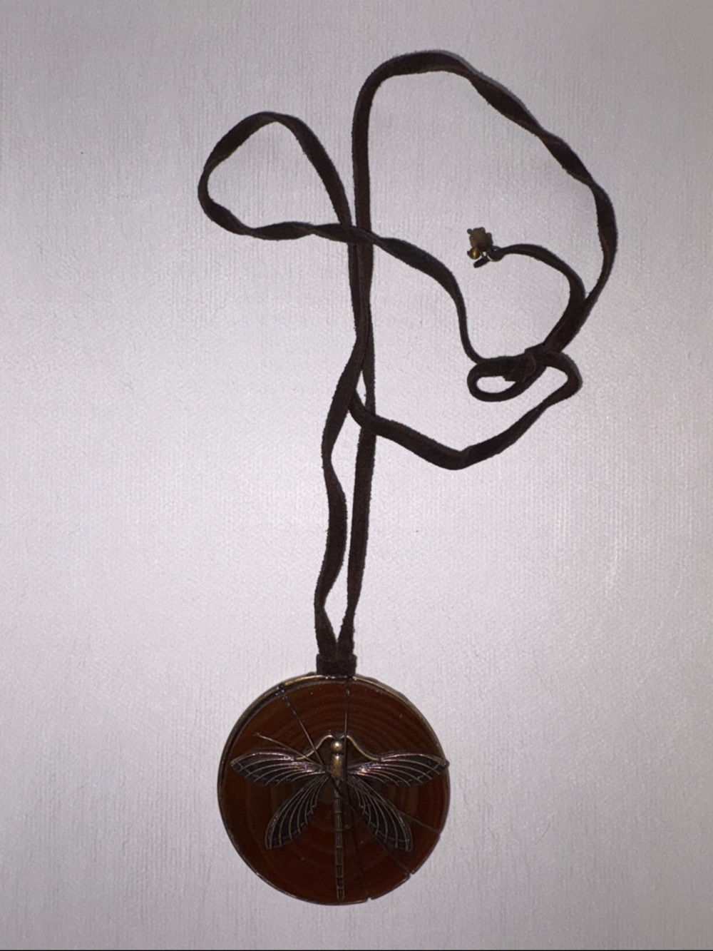 Lucky Brand Brown Dragonfly Pendant Necklace
